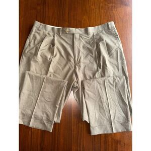 Ralph Lauren Men's Pleated Cuffed Pants Khaki Brown 40x32